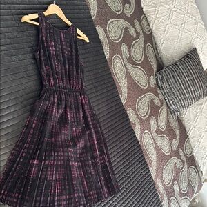 Banana Republic Black and Pink Midi Dress